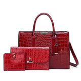Rarove Luxury Designer Handbag Women Crocodile Pattern Leather Handbag Large Capacity Shoulder Bags Ladies Crossbody Bags Tote Bag Sac