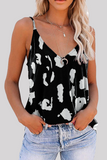 RAROVE-buissnes casual outfits woman casual spring summer outfits tank tops Casual Street Print Basic V Neck Tops