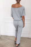 RAROVE-Spring Casual Outfit Summer Outfit Ins Style Casual Solid Split Joint One Shoulder Regular Jumpsuits