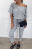 RAROVE-Spring Casual Outfit Summer Outfit Ins Style Casual Solid Split Joint One Shoulder Regular Jumpsuits