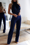 RAROVE-Spring Casual Outfit Summer Outfit Ins Style Casual Solid Patchwork Halter Boot Cut Jumpsuits