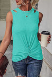 RAROVE-buissnes casual outfits woman casual spring summer outfits tank tops Sexy Street Solid Ripped O Neck Tops