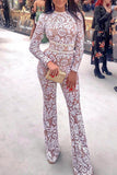 RAROVE-Spring Casual Outfit Summer Outfit Ins Style Celebrities Elegant Solid Lace Patchwork With Belt O Neck Regular Jumpsuits