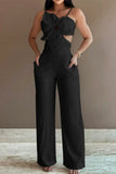 RAROVE-Spring Casual Outfit Summer Outfit Ins Style Sexy Casual Solid Bandage Backless Spaghetti Strap Skinny Jumpsuits