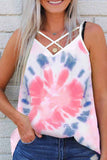 RAROVE-buissnes casual outfits woman casual spring summer outfits tank tops  Printed Tie-dye V-neck Sleeveless Vest