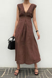 RAROVE-Summer Dresses fashion classy Linen V Neck Sleeveless Maxi Dress
