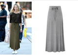 RAROVE-Summer Women's High-Quality Pleated Long Skirt, Fashion Slit Waist Belt, Long Skirt, Autumn and Winter High-Waisted Retro A-Line