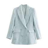 RAROVE-Autumn New Women's Clothing Wholesale Tweed Pocket Decoration Retro Long Sleeve Suit Jacket
