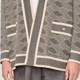 Rarove 2023 Women's Cardigan Fall and Winter Female Clothing Elegant Loose Knit Jacket Without Placket