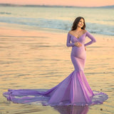 Rarove Maternity Gown Mermaid Dress for Pregnant Women Maternity Dresses for Photo Shoot Photography Gown for Women Baby Shower