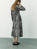 Rarove - New Women's 2023 Fashion temperament versatile casual slim print long dress