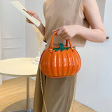 Rarove-Women Pumpkin Shape Handbag Versatile Creative Shoulder Bag Fashion Cute Multifunctional Waterproof Halloween Handbag