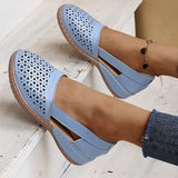 RAROVE-Women's Summer Flat Round Toe Sandals 2024 New Retro Button Sandals Comfy Mary Jane Comfortable Shoes for Women Plus Size 43