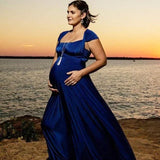 RAROVE-Maternity Photography Dress Maternity Belt Multi-tie Elegant  Baby Shower Dress Sexy V-neck Maternity Evening