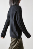 Rarove-Men's and women's black thick pits, heavy cashmere thick rods, knitted thick short high-necked wool clothes.