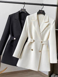 Rarove 2023 Suit Coat Women's Spring Autumn New Fashion White Blouse Blazers for Women Chic and Elegant Woman Jacket Casual Slim