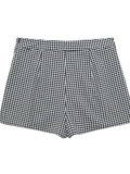 Rarove - Women's wear 2023 new spring and summer new new women's wear black and white small plaid short suit coat A-line short skirt pant
