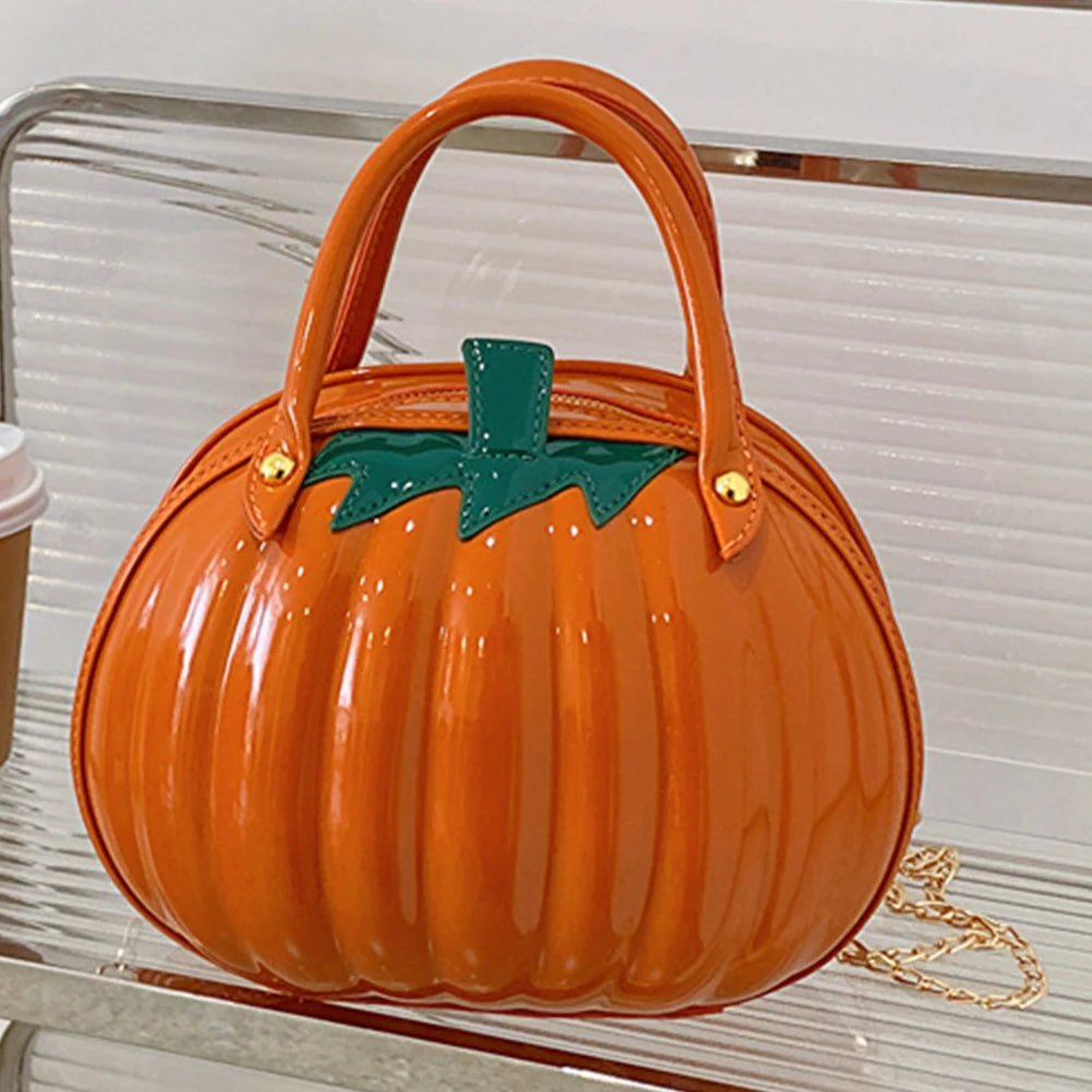 Rarove-Women Pumpkin Shape Handbag Versatile Creative Shoulder Bag Fashion Cute Multifunctional Waterproof Halloween Handbag