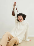 Rarove-Half-high-necked 100% pure cashmere sweater women's knitted thickened loose bottoming sweater in autumn and winter.