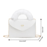 Rarove-Faux Fur Tote Bag for Women 2024 New Soft Furry Plush Crossbody Bags Designer Top-handle Handbags Warm Purses Bolsa Feminina
