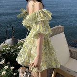 Rarove-2024 Spring/Summer Fashion Summer Dress New Holiday Sexy Elegant Fashion Dress Women‘s Clothing Party Female Short Korean Beach Outfits Floral Dresses