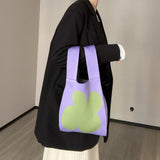 Rarove-Korean Flower Knitted Bag Women'S Shoulder Bag Fashion Hollow Out Tote Ladies Female Woven Shopper Purse Lady Handbag 2024