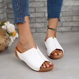 RAROVE-Summer Open Toe Women's Wedge Sandals White Fashion Breathable Comfortable Sandals Woman Buckle Female Footwear Woman Shoes