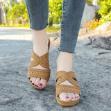 RAROVE-2024 New Summer Women Wedge Sandals Premium Orthopedic Open Toe Sandals Vintage Casual Female Platform Retro Shoes