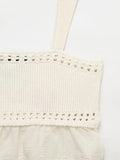 Rarove- New women's clothing, suspenders, fashion, all-match, slimming, casual bowknot decoration stitching knitted top