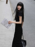 RAROVE-Casual Spring Outfits Summer Vacation Looks Summer Women Dress Bodycon Mini Evening Female Vintage Party Beach Women Dresses Girls Casual Vestido Prom Sexy Skinny Black Y2K