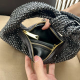 Rarove-Latest Bling Purse Party Shoulder Bag Luxury Knotted Rhinestones Evening Bag Crystals Clutch Handbag For Women