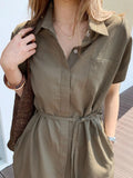 RAROVE-Casual Spring Outfits Summer Vacation Looks Summer Women Dress Shirt Dress Long Evening Female Vintage Maxi Party Oversize Beach Woman Dresses Casual Elegant Prom Green