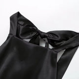 RAROVE-2024 Spring New Product Women's Fashion Style Slim Fit French High Waist Sleeveless Hanging Neck Dress