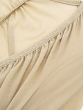 Rarove- New women's silky net pleated 2023 sexy thin casual hundred backless Riley on clothes