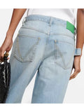 Rarove Matching Korean Summer Green Label Wide Leg Jeans Vintage Women's Pants Fashion Trousers