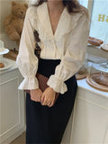 RAROVE-Casual Spring Outfits Summer Vacation Looks Women Blouse Female Shirt Summer Womens Blouses Spring Maxi Blusas Casual Elegant Vintage Long Sleeve Cotton Oversize Loose