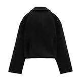 Rarove - New women's temperament fashion casual Ruili sweet with front pockets front metal zipper closure zipper trim short jacket