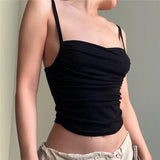 RAROVE 2000S Aesthetics Black Sexy Backless Straps Tanks Top Summer Sleeveless Crop Tops Slim Camis Vest Women Basic Streetwear