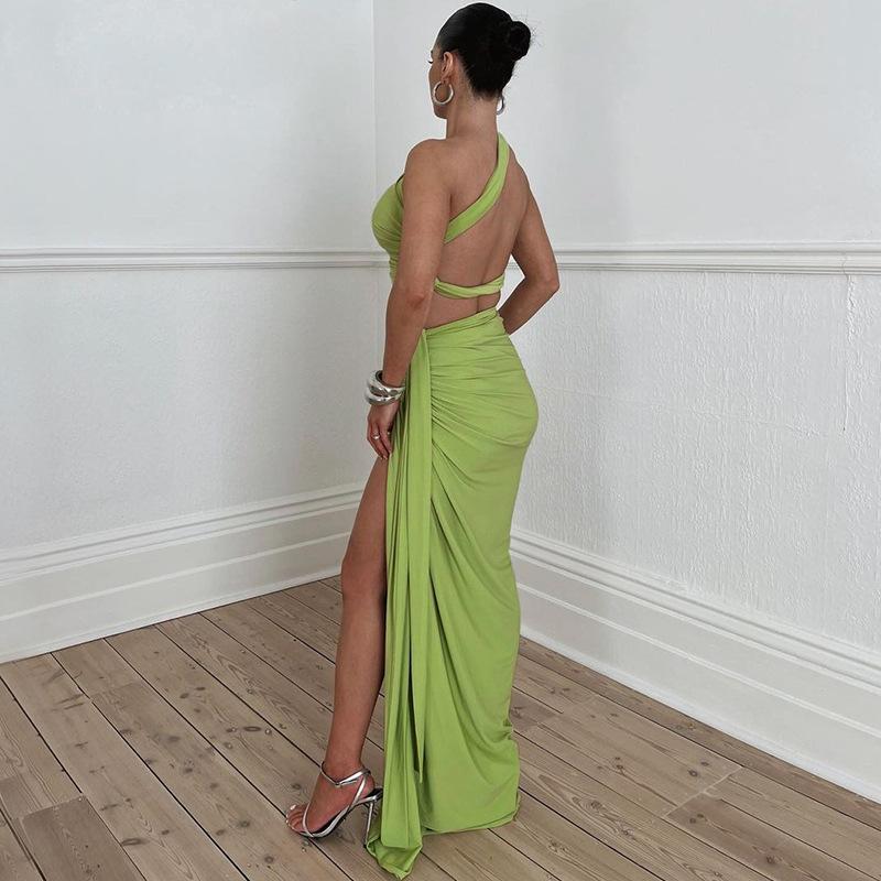 Rarove-Fall Outfits  -2024 summer new sexy backless strapless top slim fit split skirt set new years eve dress to impress