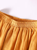 Rarove-Casual Solid Color Chiffon Column Wide Leg Pants&Skirt