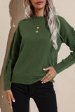 Rarove-Casual Street Solid Basic O Neck Tops(3 Colors)