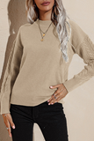 Rarove-Casual Street Solid Basic O Neck Tops(3 Colors)