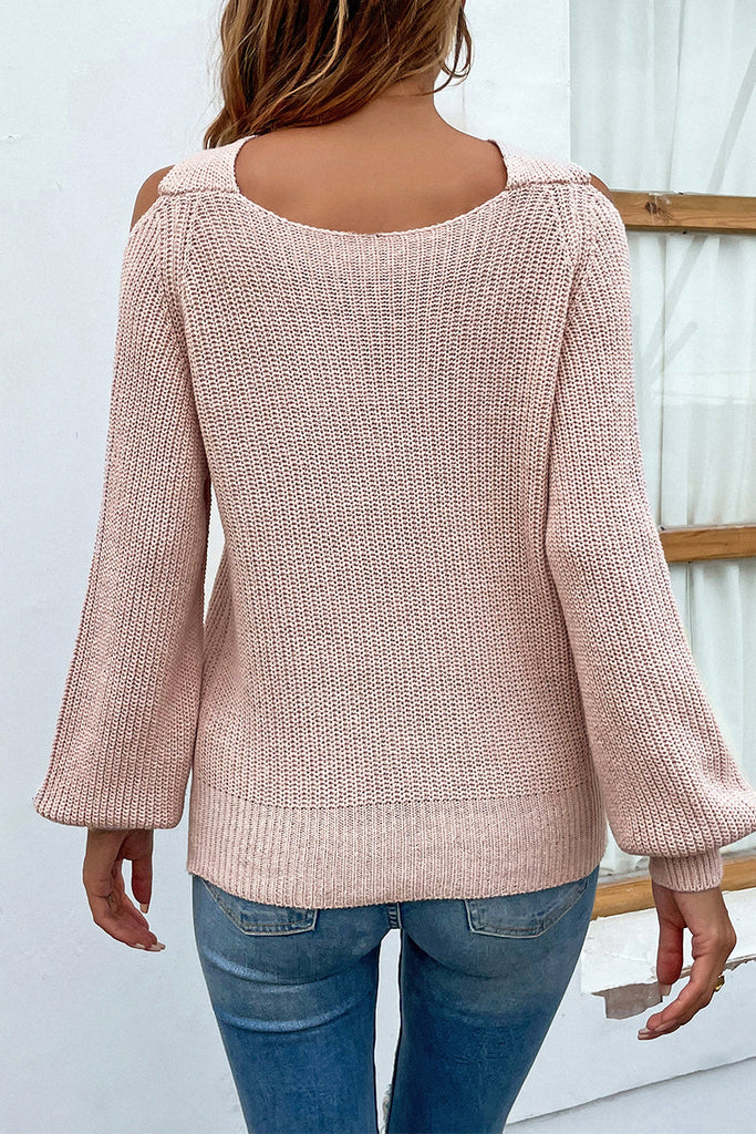 Rarove-Fashion Solid Solid Color Halter Sweaters(4 colors)