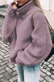 Rarove-Fashion Casual Solid Patchwork Turtleneck Sweaters(14 Colors)