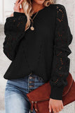 Rarove-Sweet Solid Hollowed Out O Neck Sweaters(6 Colors)
