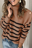 Rarove-Casual Striped Patchwork Turtleneck Sweaters(4 Colors)