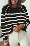Rarove-Casual Sportswear Striped Patchwork O Neck Sweaters(3 Colors)