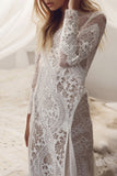 Rarove-Sweet Solid Lace Backless O Neck Trailing Dresses