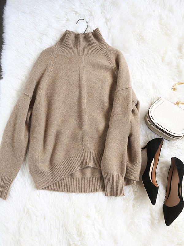 Rarove-Warm Knitting High-neck Sweater