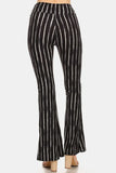 RAROVE-European and American women's clothing, minimalist style, casual fashion Leggings Depot Striped High Waist Flare Pants